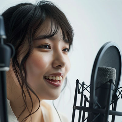 仮歌を歌うボーカリスト